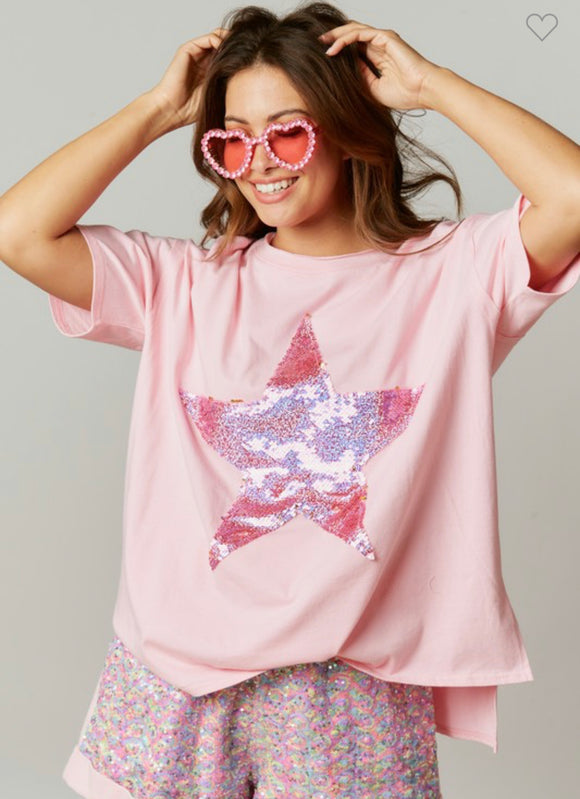 Julia Sequin Star Top