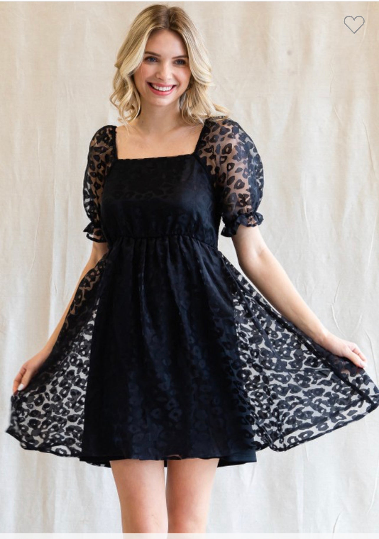 Laci Black Sheer Leopard Print Dress Missy's Boutique Laci Black Sheer Leopard Print Dress Missy's Boutique