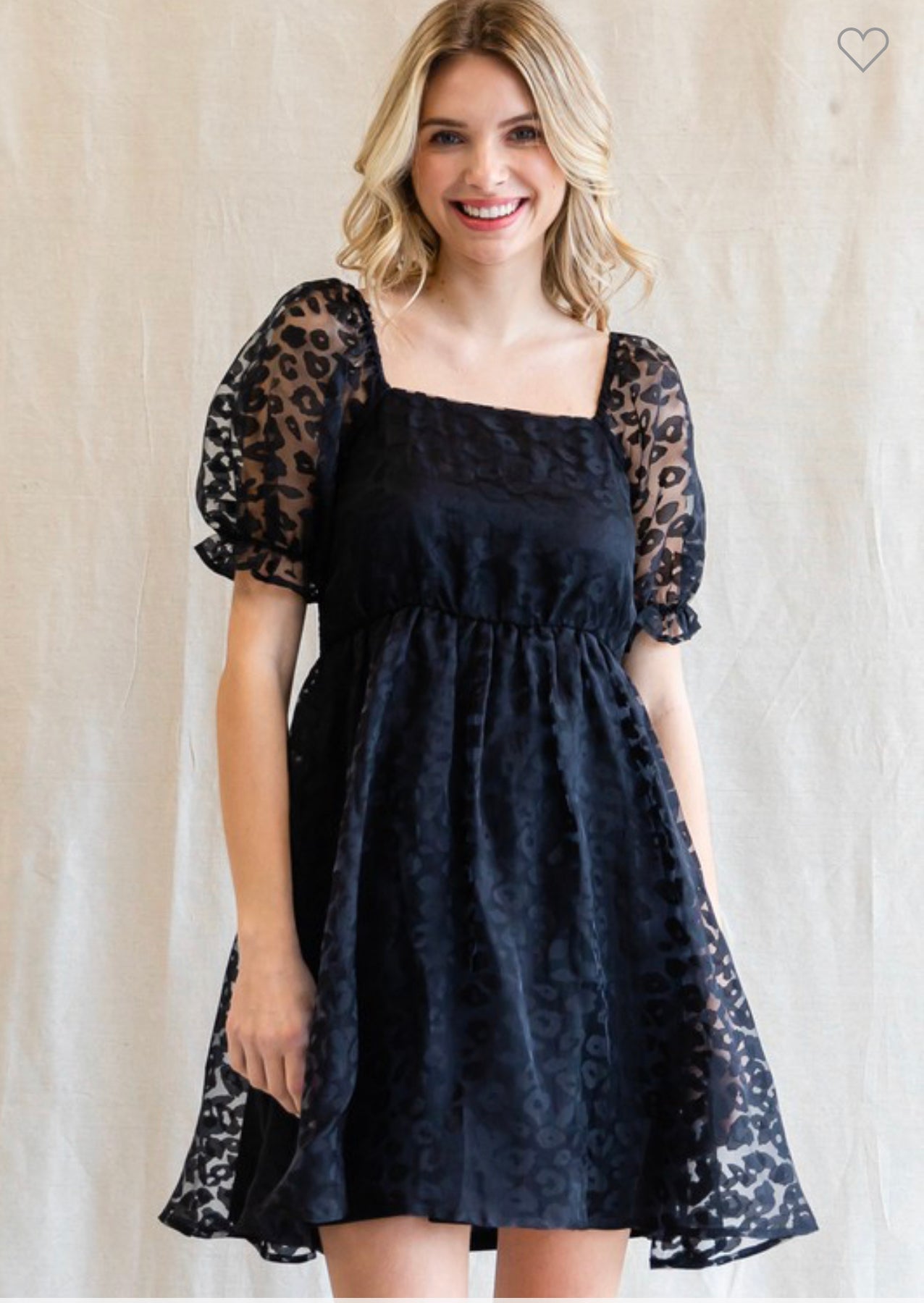Laci Black Sheer Leopard Print Dress – Missy's Boutique