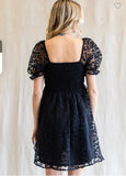Laci Black Sheer Leopard Print Dress