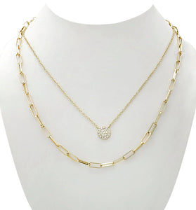 Katy Double Strand Gold Necklace