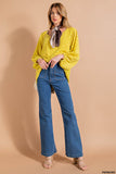 Sienna V-Neck Baloon Long sleeve Blouse