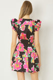Marlaina Floral Print Dress
