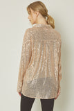 Aiden Sequin Top-Gold