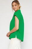 Laura Collared Button Up-Green