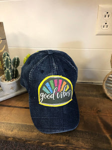 Good Vibes Denim Cap