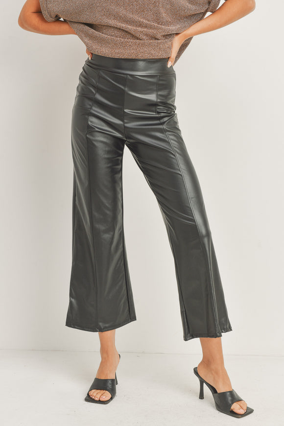 Chrysta Wide Faux Leather Pants