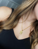 Blogger Inspired Initial Necklace -Gold