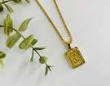 Blogger Inspired Initial Necklace -Gold