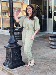 Carin Olive Jumpsuit