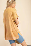Tori Basic Rib Mix Top-TerraCotta