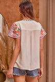 Karalee Ivory Embroidered Top