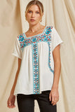 Corrina Floral Embroidered Top
